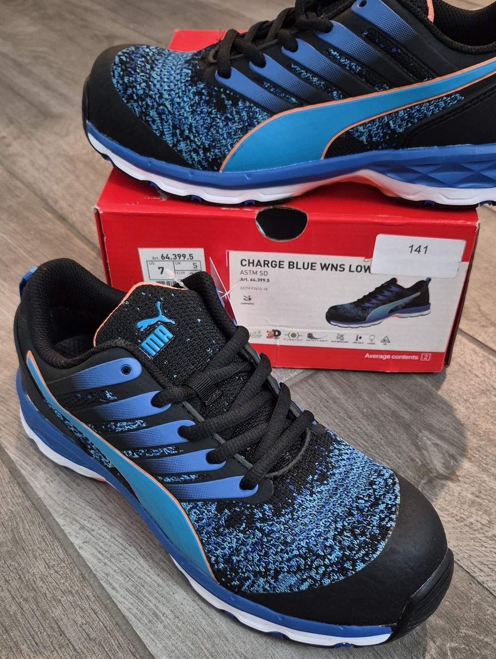 Puma ASTM SD Charge Blue Women's Sz 7 Work Slip Resistent Shoes $144